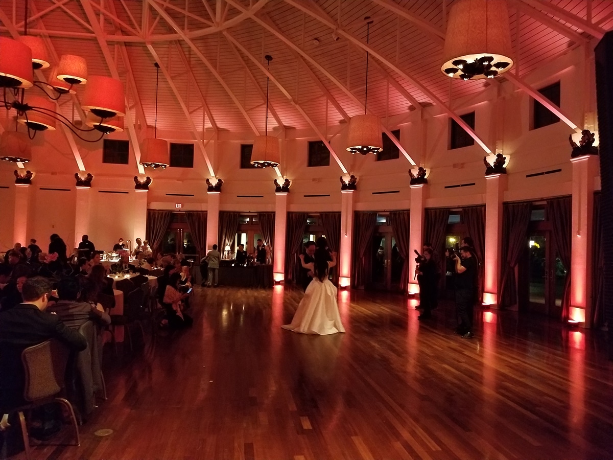 Uplighting at Audubon Tea Room